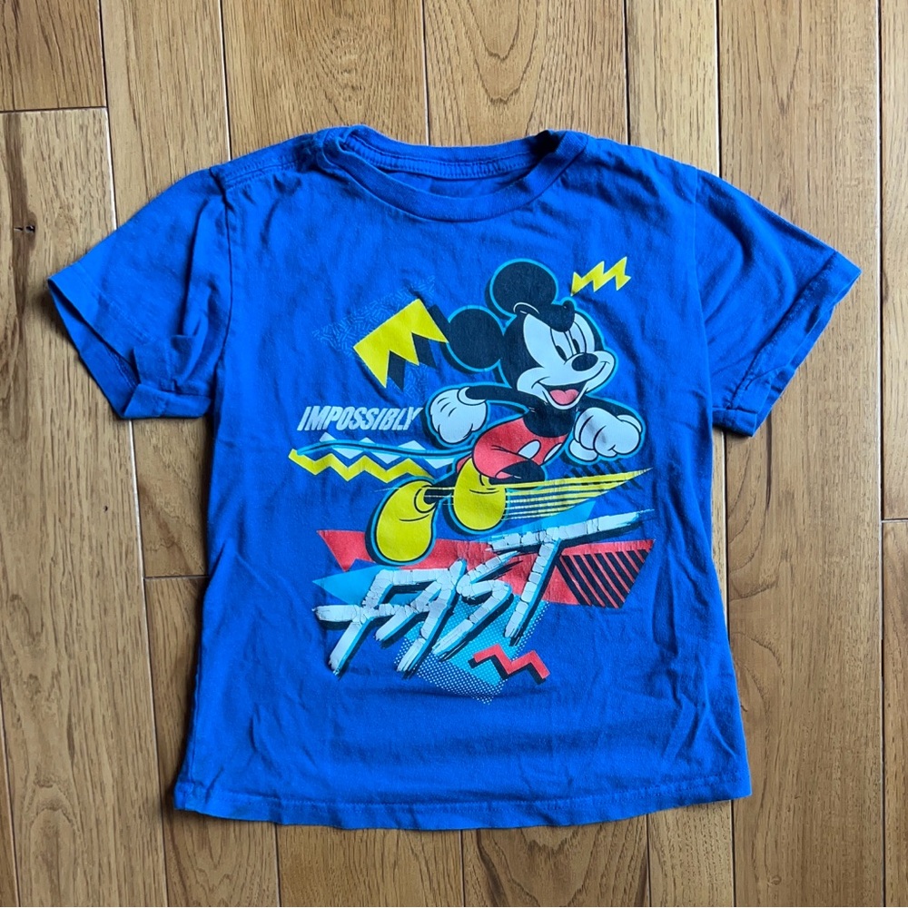 Vintage Disney Mickey Mouse blue Short Sleeve Tee